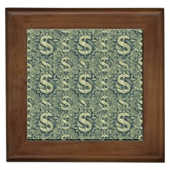 Money Symbol Ornament Framed Tiles