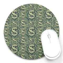 Money Symbol Ornament Round Mousepads