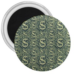 Money Symbol Ornament 3  Magnets