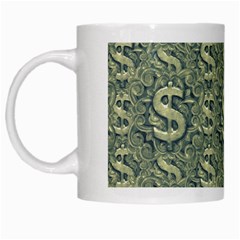 Money Symbol Ornament White Mugs