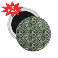 Money Symbol Ornament 2 25  Magnets (10 Pack) 