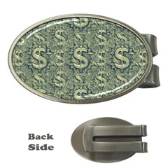 Money Symbol Ornament Money Clips (oval) 