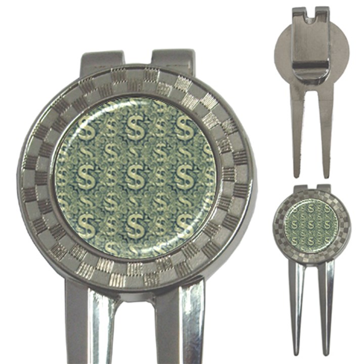 Money Symbol Ornament 3-in-1 Golf Divots