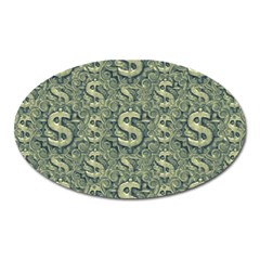 Money Symbol Ornament Oval Magnet