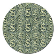 Money Symbol Ornament Magnet 5  (round)