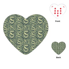 Money Symbol Ornament Playing Cards (heart)  by dflcprintsclothing