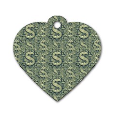 Money Symbol Ornament Dog Tag Heart (one Side)