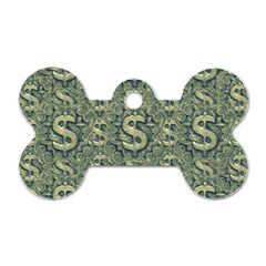 Money Symbol Ornament Dog Tag Bone (two Sides)