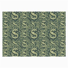 Money Symbol Ornament Large Glasses Cloth