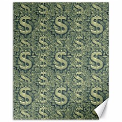 Money Symbol Ornament Canvas 11  X 14  