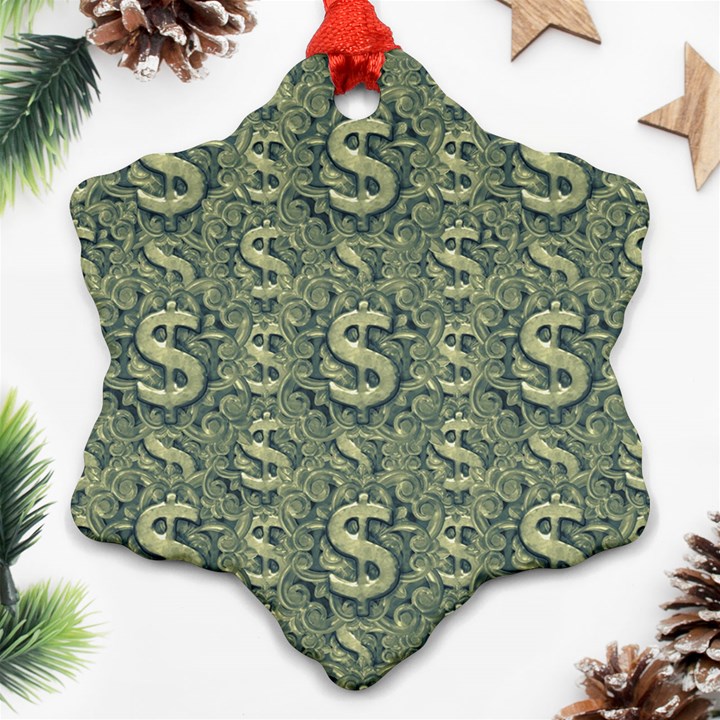 Money Symbol Ornament Ornament (Snowflake)