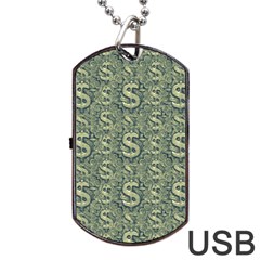 Money Symbol Ornament Dog Tag Usb Flash (one Side)