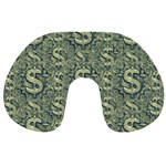 Money Symbol Ornament Travel Neck Pillows Back