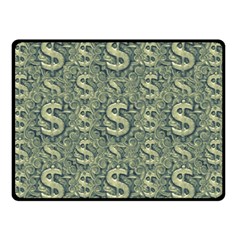 Money Symbol Ornament Double Sided Fleece Blanket (small) 