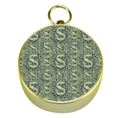 Money Symbol Ornament Gold Compasses