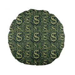 Money Symbol Ornament Standard 15  Premium Flano Round Cushions