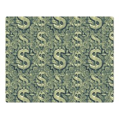 Money Symbol Ornament Double Sided Flano Blanket (large) 