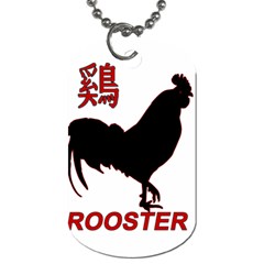 Year Of The Rooster - Chinese New Year Dog Tag (one Side) by Valentinaart