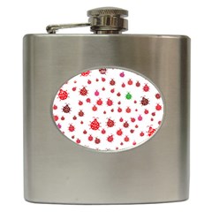 Beetle Animals Red Green Fly Hip Flask (6 Oz) by Amaryn4rt