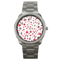 Beetle Animals Red Green Fly Sport Metal Watch by Amaryn4rt