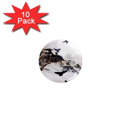 Birds Crows Black Ravens Wing 1  Mini Magnet (10 Pack)  by Amaryn4rt