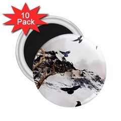 Birds Crows Black Ravens Wing 2 25  Magnets (10 Pack)  by Amaryn4rt