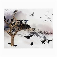 Birds Crows Black Ravens Wing Small Glasses Cloth by Amaryn4rt