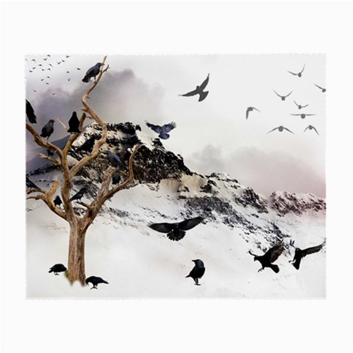 Birds Crows Black Ravens Wing Small Glasses Cloth