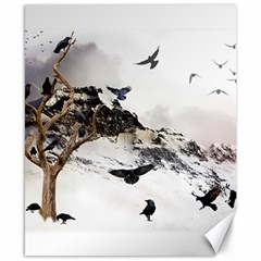 Birds Crows Black Ravens Wing Canvas 8  X 10  by Amaryn4rt