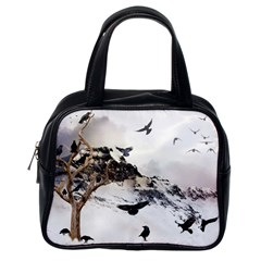 Birds Crows Black Ravens Wing Classic Handbags (one Side) by Amaryn4rt