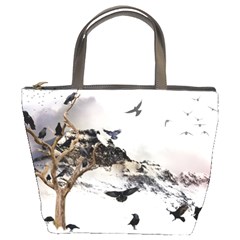 Birds Crows Black Ravens Wing Bucket Bags by Amaryn4rt