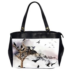 Birds Crows Black Ravens Wing Office Handbags (2 Sides)  by Amaryn4rt