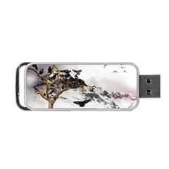 Birds Crows Black Ravens Wing Portable Usb Flash (one Side) by Amaryn4rt