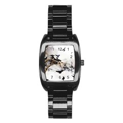 Birds Crows Black Ravens Wing Stainless Steel Barrel Watch by Amaryn4rt