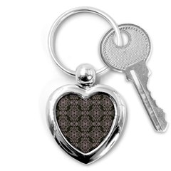 Line Geometry Pattern Geometric Key Chains (heart)  by Amaryn4rt