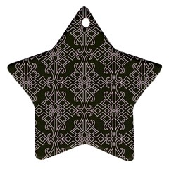 Line Geometry Pattern Geometric Star Ornament (two Sides) by Amaryn4rt