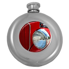 Antique Car Auto Roadster Old Round Hip Flask (5 Oz) by Amaryn4rt