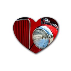 Antique Car Auto Roadster Old Rubber Coaster (heart)  by Amaryn4rt