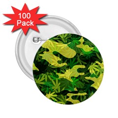 Marijuana Camouflage Cannabis Drug 2 25  Buttons (100 Pack)  by Amaryn4rt