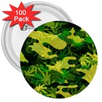 Marijuana Camouflage Cannabis Drug 3  Buttons (100 pack)  Front