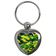 Marijuana Camouflage Cannabis Drug Key Chains (heart)  by Amaryn4rt