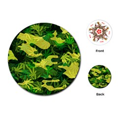 Marijuana Camouflage Cannabis Drug Playing Cards (round)  by Amaryn4rt