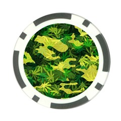 Marijuana Camouflage Cannabis Drug Poker Chip Card Guard by Amaryn4rt