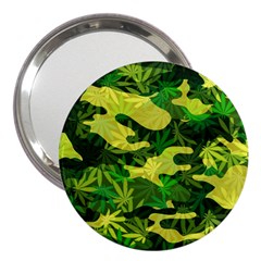 Marijuana Camouflage Cannabis Drug 3  Handbag Mirrors by Amaryn4rt