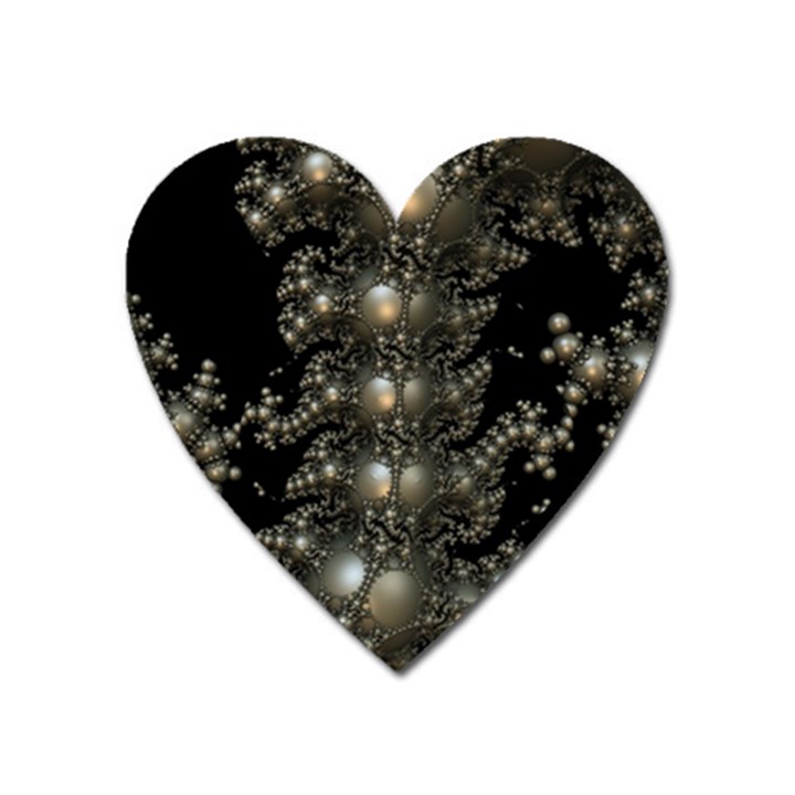 Fractal Math Geometry Backdrop Heart Magnet