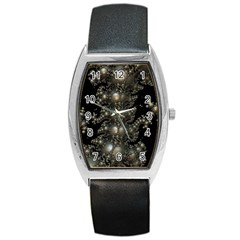 Fractal Math Geometry Backdrop Barrel Style Metal Watch by Amaryn4rt