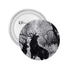 Stag Deer Forest Winter Christmas 2 25  Buttons by Amaryn4rt