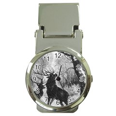 Stag Deer Forest Winter Christmas Money Clip Watches by Amaryn4rt