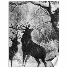 Stag Deer Forest Winter Christmas Canvas 18  X 24   by Amaryn4rt