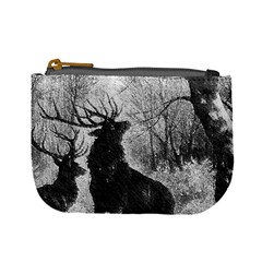 Stag Deer Forest Winter Christmas Mini Coin Purses by Amaryn4rt